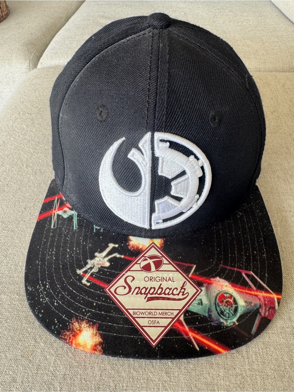 Star Wars Black and White Logo Cap with Contrast Stitching